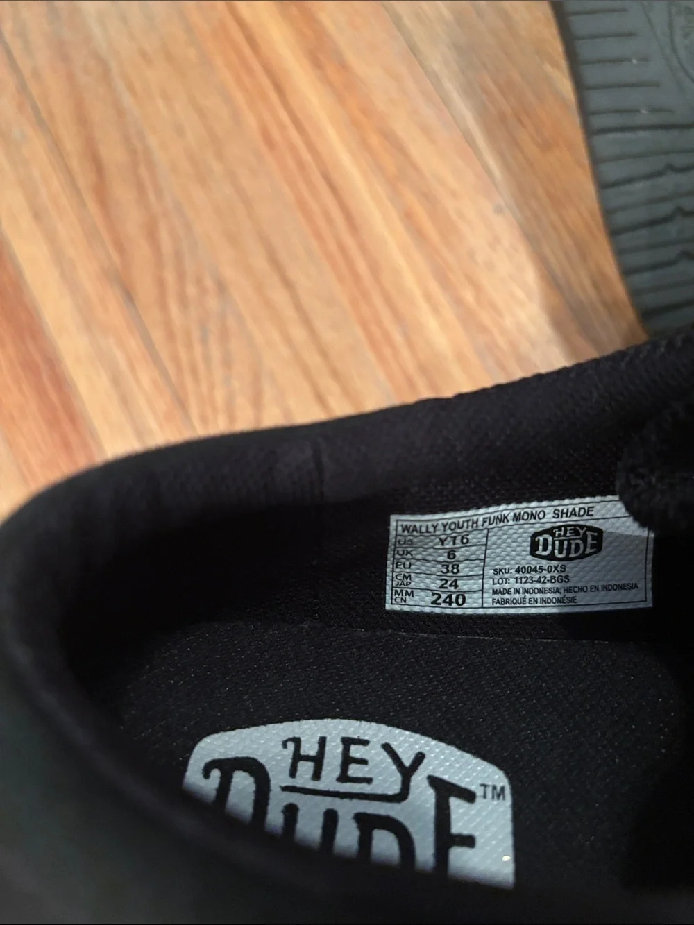 Hey Dude Kids Black Knit Slip-On Dress Shoes